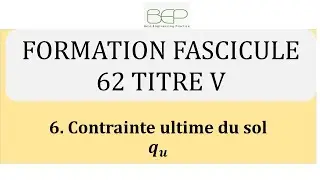 6. Géotechnique - contrainte ultime du sol qu - Méthode Pressiométrique - Fascicule 62 Titre V