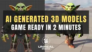 AI Generated 3D Models, Rigged and Game Ready in 2 Minutes ( Blender & Unreal Engine UE5)