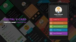 Digital Business Card Template | Digital vCard Template - Creative Me