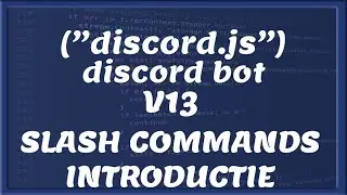 SLASH COMMANDS (Ping & argumenten) || Discord V13 | Tutorial #17 [Nederlands/Dutch]