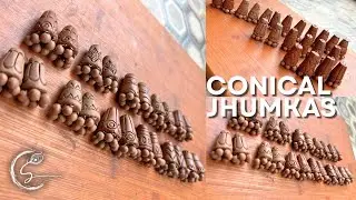 How to make Terracotta Conical Jhumkas | @shaarusartwork