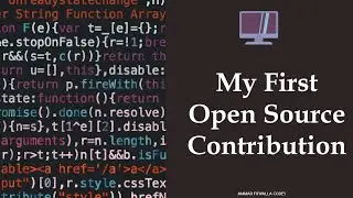 My first Open Source Contribution | For 