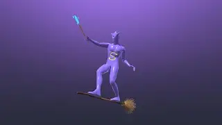 Ultra Mage Spell Animations | Broom Stand Fly | UE / Unity / Patreon / Render Hub / CG Trader