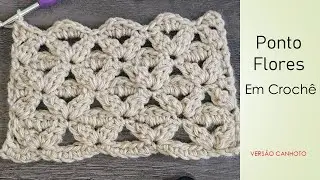 Crochet Flower Stitch LEFT-HANDED VERSION | Adriana Crochê #differentcrochetstitch#crochet#croche...