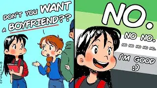 boyfriend? NO THANKS!☺️|🌈 Aromantic Memes