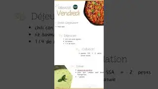 Repas semaine -500kcal recette @dietefit38 Instagram #menu #reequilibragealimentaire #recette