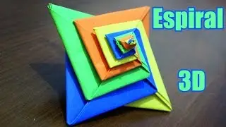 Pirâmide em Espiral 3D - Origami