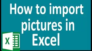 How to import pictures into Excel