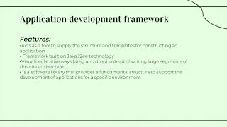 Development framework
