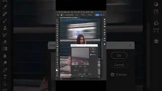 how to move standing train with help of  blur or motion blur tool in photoshop 2024