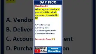 SAP S/4 HANA FI Exam Question no. 94 || SAP FICO Certification Question 