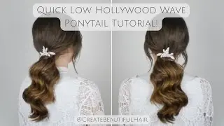 Very Quick Hollywood Wave Ponytail Wedding Hairstyle Tutorial!
