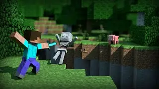 #minecraft ПОСТРОЙКА ДОМА ИЛИ КАК УМЕРЕТЬ ОТ СКЕЛЕТА .