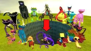 SPARTAN KICKING ALL POPPY PLAYTIME MONSTERS INTO BIG HOLE! (GARRY'S MOD) 