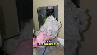 This Dryer Vent was Last Cleaned in 1970! 50 years of Lint!  #OddlySatisfying #DryerVentCleaning