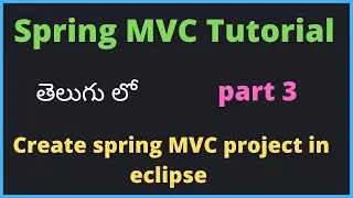 How to create spring mvc project in eclipse// spring mvc tutorials //Easy Learning Channel