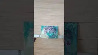 Сирень мастихином. Картон масло