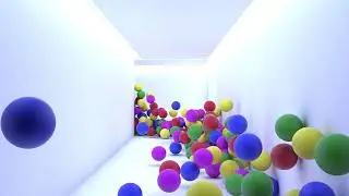 3DS Max + TYFlow Beta + VRay - Balls down the hall render