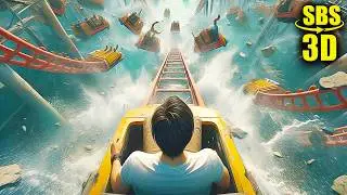 Roller Coaster VS Pool | VR Vídeo 3D SBS [Google Cardboard • VR Box] Meta Quest