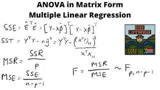 ANOVA Matrix Form Multiple Linear Regression