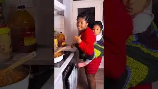 My Job as a housewife and a mom. Cooking the most delicious beans porridge with my baby Kaira 😋