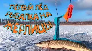 Первый лед 2022-2023 открытие Рыбалка на ЖЕРЛИЦЫ