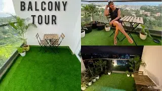 Balcony design | Rohan Akriti | Balcony garden | Artificial grass | Vlogger Girl