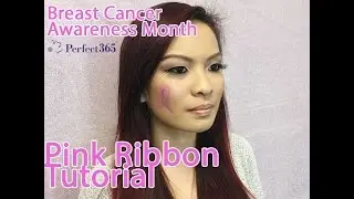 Breast Cancer Awareness Month Pink Ribbon Makeup Tutorial
