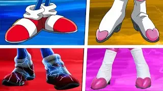 Sonic The Hedgehog Movie Choose Your Favourite Shoes (Sonic Movie 3 Rouge With Sonic X)
