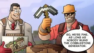Team Fortress 2 Comic Dub - Mercenaries Play Minecraft