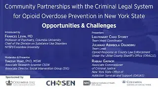 Community Partnerships with the Criminal Legal System for Opioid Overdose Prevention in  NYS.