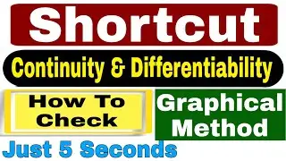 Check Continuity and Differentiability in Just 5 Seconds || Graphical Method || Master Cadre | HTET