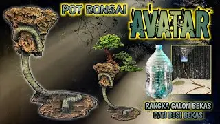 CARA MEMBUAT  POT BONSAI AVATAR DARI GALON BEKAS DAN BESI BEKAS‼️make flying bonsai pots‼️