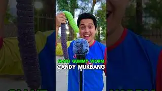 GIANT SOUR Gummy Worm Goodness 🪱 | #ASMR