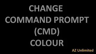 How to change CMD text colour | Change command prompt text colour