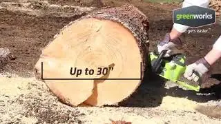 GreenWorks G-MAX 40V 16-inch DigiPro Brushless Chainsaw Demonstration | BestYardTips