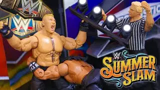 WWE BROCK LESNAR VS ROMAN REIGNS SUMMER SLAM 2022 ACTION FIGURE PICFED MATCH!!
