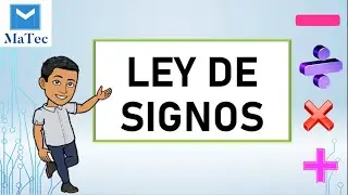 Rápido y fácil | Ley de Signos | (en menos de 3 minutos) | Matemática