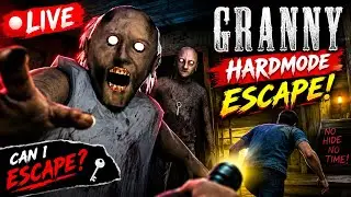 GRANNY LIVE 🔴 HARD MODE ESCAPE Challenge🔥 😱 Can I Survive? (Hindi Gameplay) 