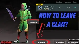 How to leave a clan in PUBG Mobile | PUBGM/BGMI | ItsPainRevived