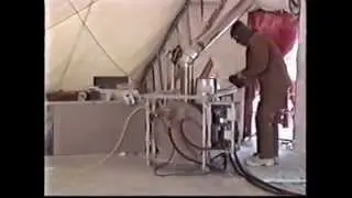Hot water ice drill drumming in the Arctic