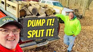 FIREWOOD | Dumping & splitting half cord