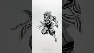 Speed drawing stickman Obanai Iguro 