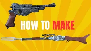 HOW TO MAKE  MANDALORIAN  amban RIFLE VS BLASTER  With Cardboard   #starwars  (FREE TEMPLATES)
