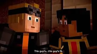 la persecución Jesse y Lukas  #doblaje #fandub #minecraftstorymode#minecraft #telltalegames #viral