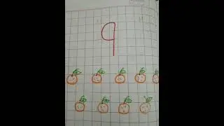 How to learn and write number 9
