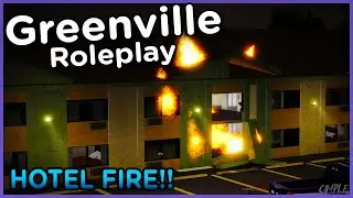 CRASHING INTO THE HOTEL CATCHING IT ON FIRE!!! | Greenville Roleplay ROBLOX