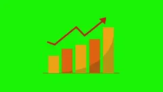 4K Green screen increase chart effect | Chqrt bar animated video effect