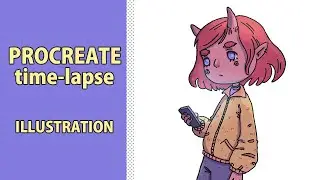 Procreate digital art Timelapse - "The last stop" Original art
