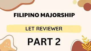 FILIPINO MAJORSHIP LET REVIEW PART 2 #letreview #lpt #freeLETreview